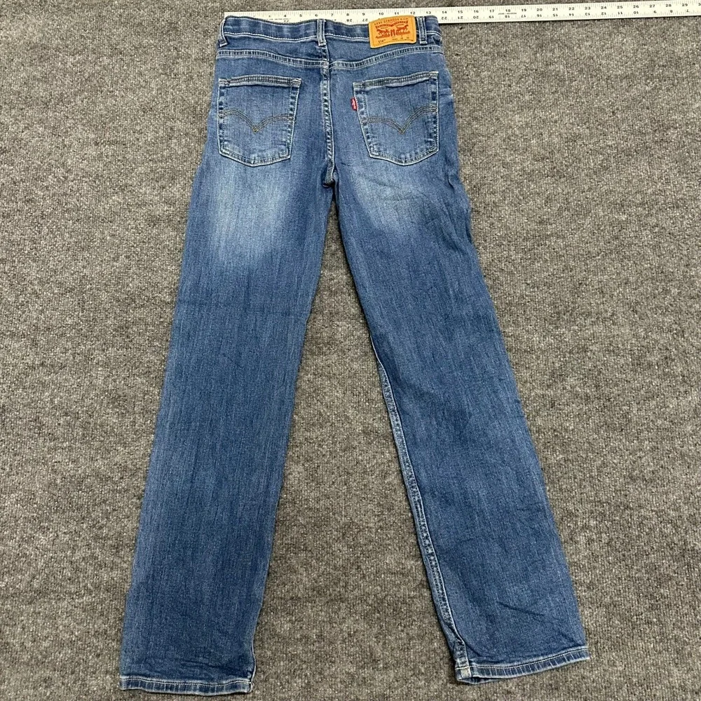 Levi's Jeans Boys Size 16 REG Blue 514 Straight Fit Stretch Denim W28 L30